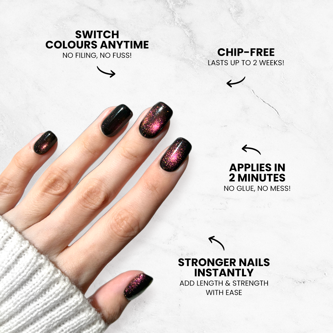 Noir Baroque - Oval Sustainable Nails