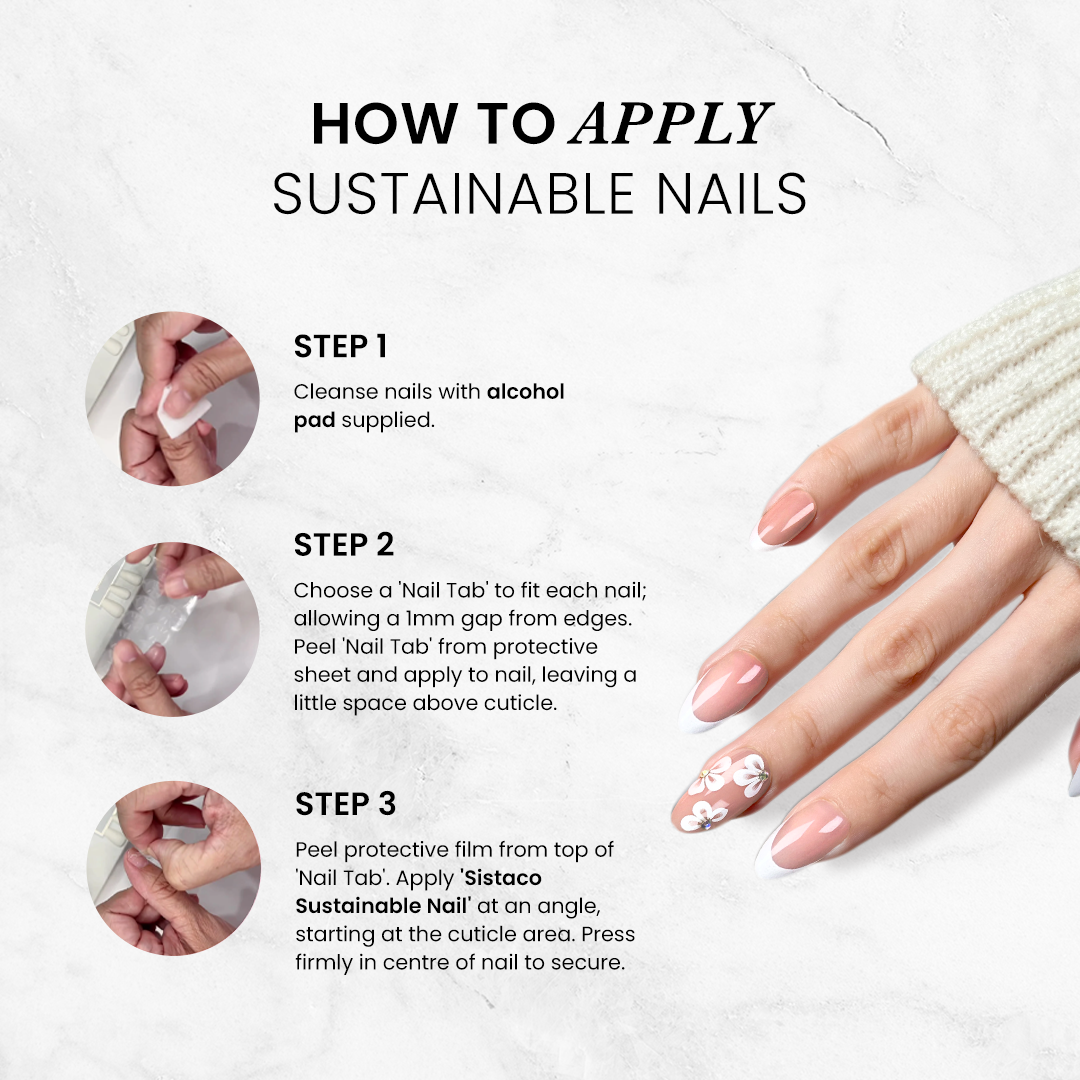 Noir Baroque - Oval Sustainable Nails