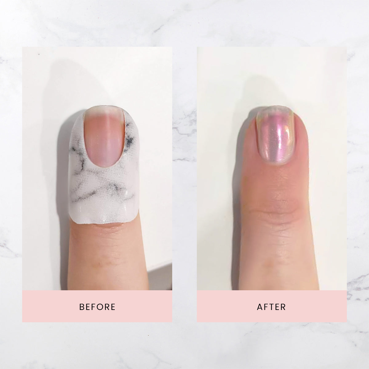 Showing before after with perfect edge