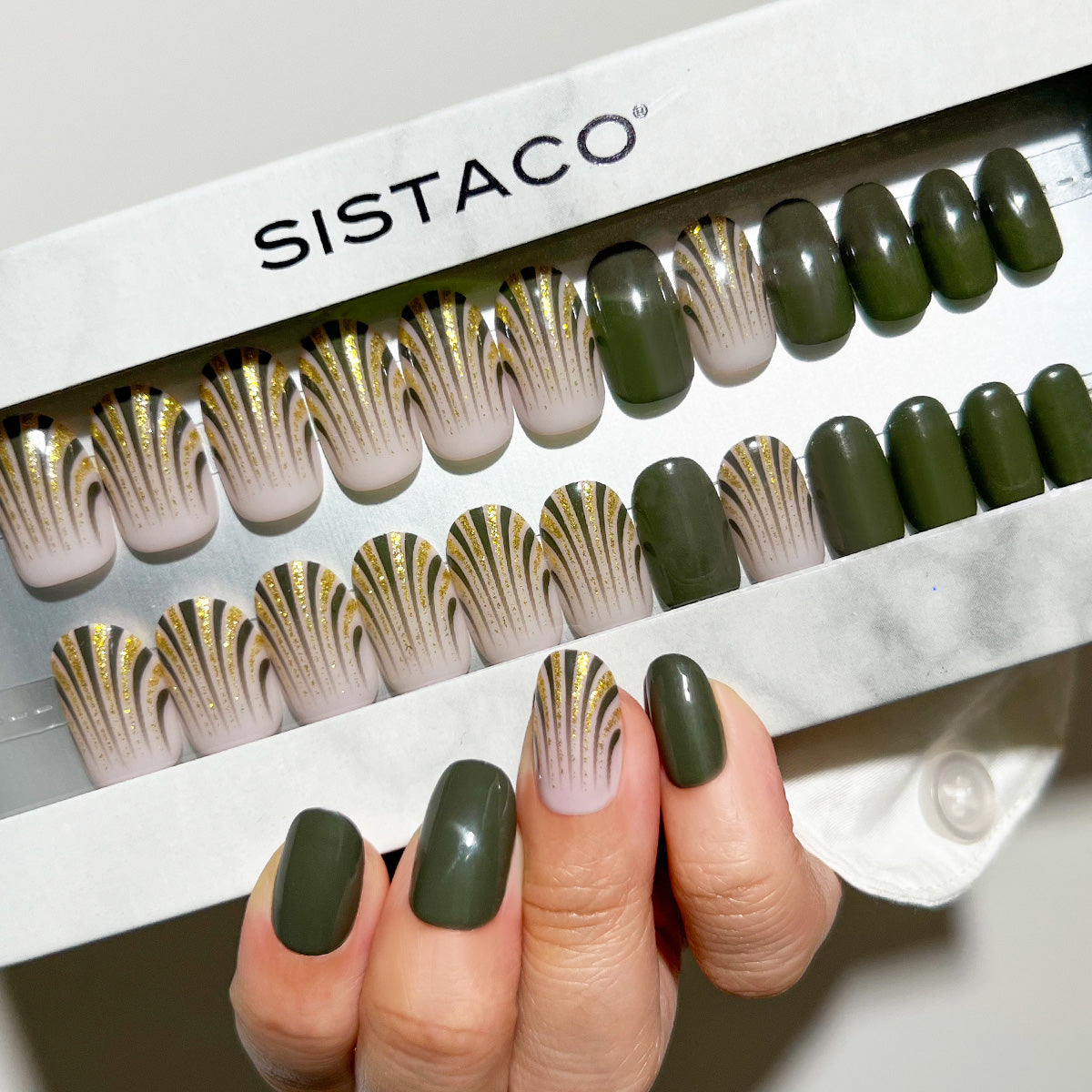 Night Blaze - Oval Sustainable Nails