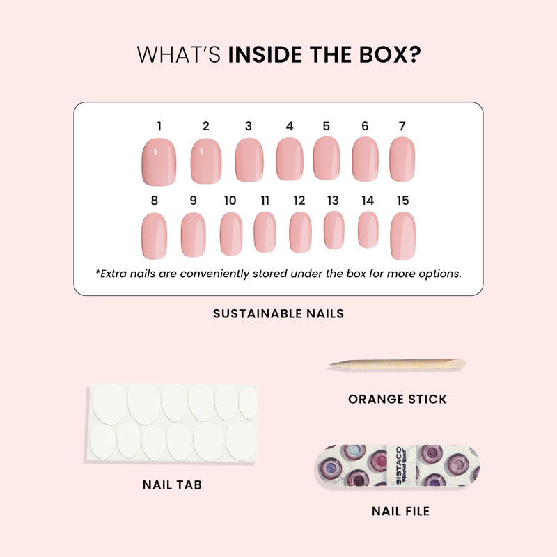 Sugar Plum Ribbon - Oval Sustainable Nails