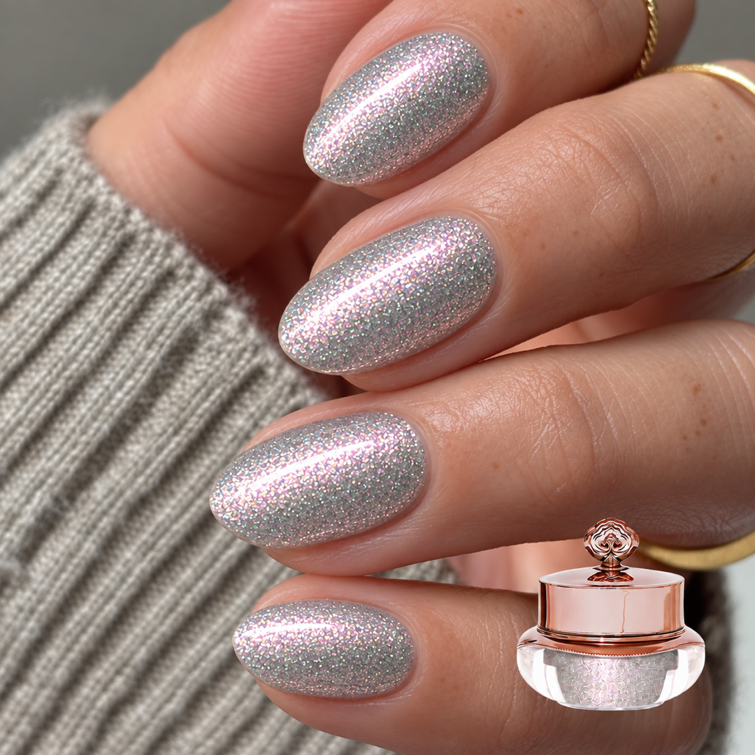 Nickel manicure with matching colour pot