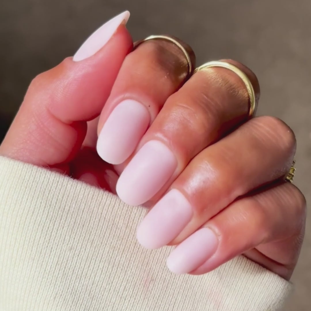 Muted Pink - Oval Sustainable Nails