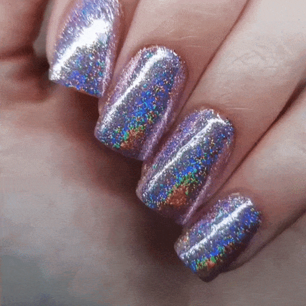 Soft lilac shade with shimmer